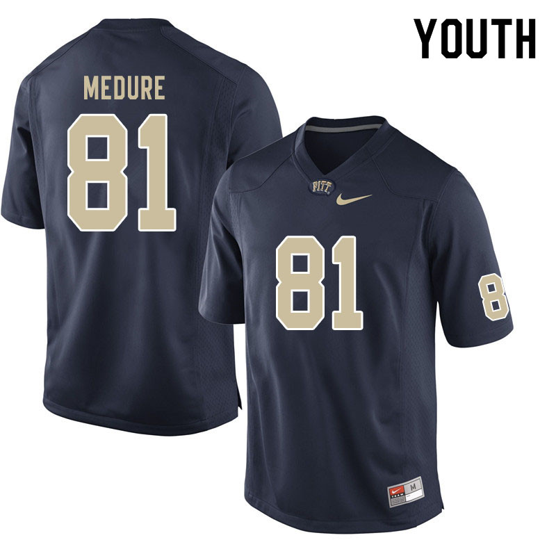 Youth #81 Jim Medure Pitt Panthers College Football Jerseys Sale-Navy